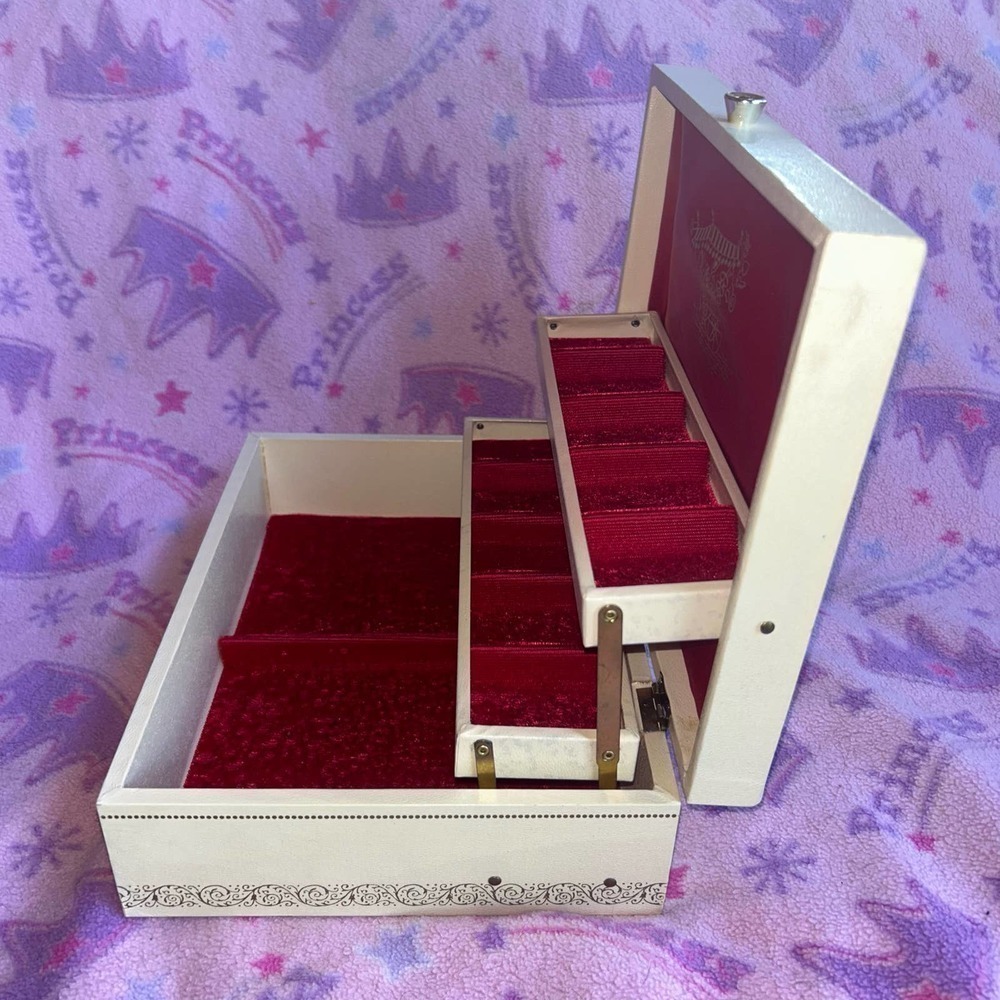 Excellent Vintage 1950s Tiered Jewelry Box - Picture 3 of 11